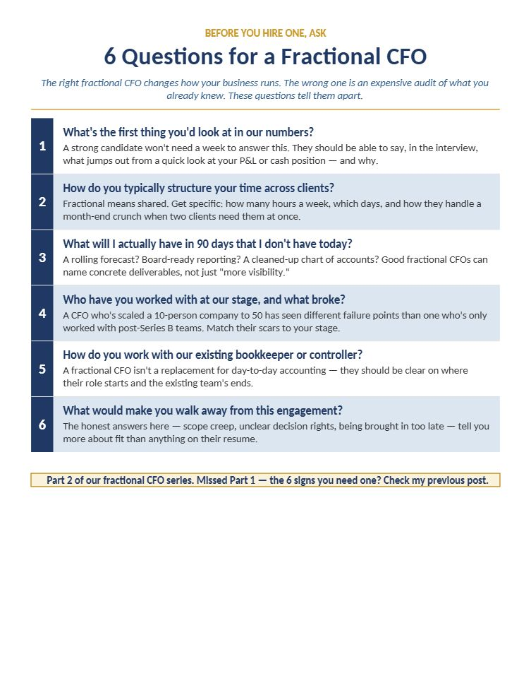 Many companies know when they need a fractional CFO. Far fewer know how to hire one. image